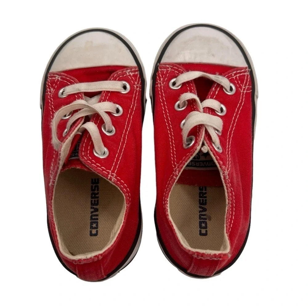 Converse Red Slip On Sneakers Size 7 Toddler